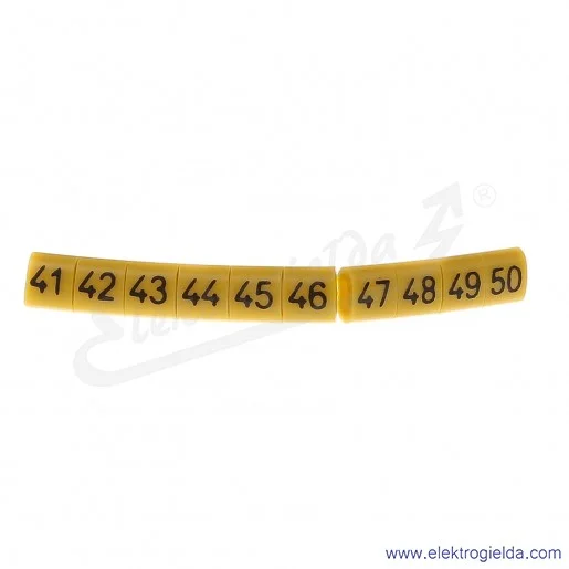Oznacznik opisowy E04ZP-01020101500 OZ-0 "41-50", żółty, 100szt Oznacznik opisowy E04ZP-01020101500 OZ-0 "41-50", żółty, 100szt