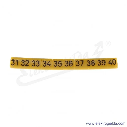 Oznacznik opisowy E04ZP-01020101400 OZ-0 "31-40", żółty, 100szt Oznacznik opisowy E04ZP-01020101400 OZ-0 "31-40", żółty, 100szt