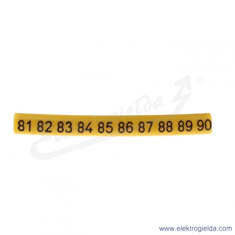 Oznacznik opisowy E04ZP-01020101900 OZ-0 "81-90", żółty, 100szt