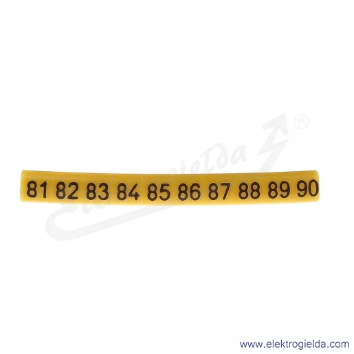 Oznacznik opisowy E04ZP-01020101900 OZ-0 "81-90", żółty, 100szt Oznacznik opisowy E04ZP-01020101900 OZ-0 "81-90", żółty, 100szt