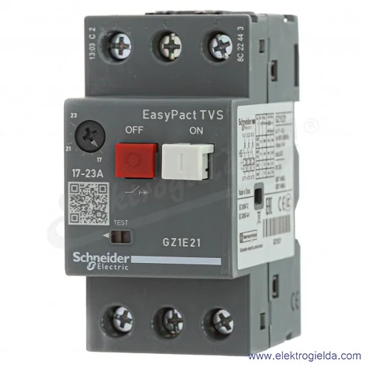 Wyłącznik silnikowy Termomagnetyczny GZ1E21 17-23A napęd przyciskowy Wyłącznik silnikowy Termomagnetyczny GZ1E21 17-23A napęd przyciskowy