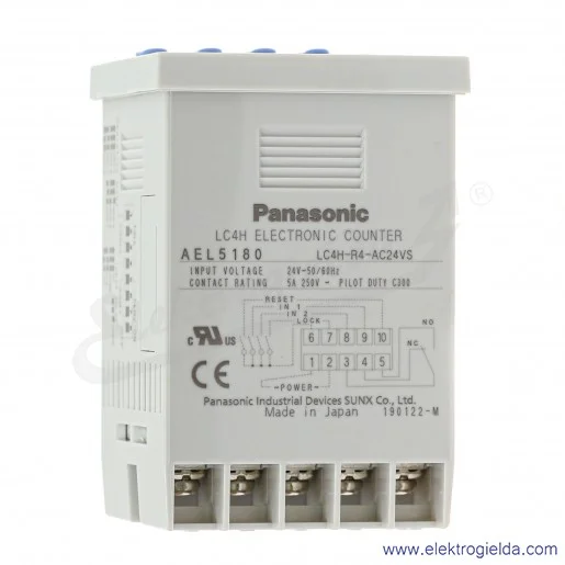 Licznik impulsów LC4HR424ACSJ LC4H-R4-AC24VS 100..240VAC, wyświetlacz 4 cyfrowy, zaciski śrubowe Licznik impulsów LC4HR424ACSJ LC4H-R4-AC24VS 100..240VAC, wyświetlacz 4 cyfrowy, zaciski śrubowe