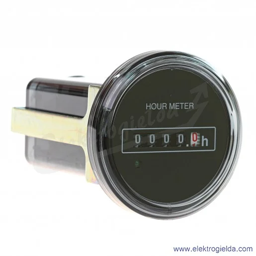 Licznik godzin TH833C 12VDC okrągły, zliczanie do 9999.9 godzin Licznik godzin TH833C 12VDC okrągły, zliczanie do 9999.9 godzin