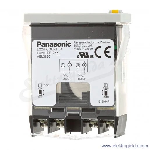 Licznik LC2H-FE-2KK wejście beznapięciowe, szybkość zliczania 2kHz lub 30Hz Licznik LC2H-FE-2KK wejście beznapięciowe, szybkość zliczania 2kHz lub 30Hz