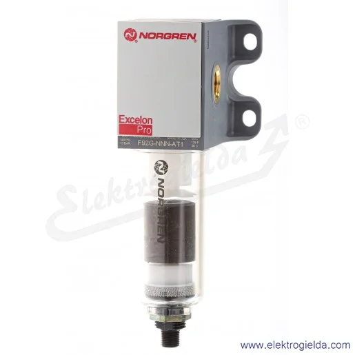 Filtr powietrza F92G-2GN-AT1, G1/4, 5 µm, 10 Bar, 1380 l/min, automatyczny spust kondensatu Filtr powietrza F92G-2GN-AT1, G1/4, 5 µm, 10 Bar, 1380 l/min, automatyczny spust kondensatu