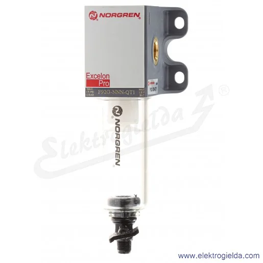 Filtr powietrza F92G-2GN-QT1, G1/4, 5 µm, 10 Bar, 1380 l/min, ręczny spust kondensatu Filtr powietrza F92G-2GN-QT1, G1/4, 5 µm, 10 Bar, 1380 l/min, ręczny spust kondensatu