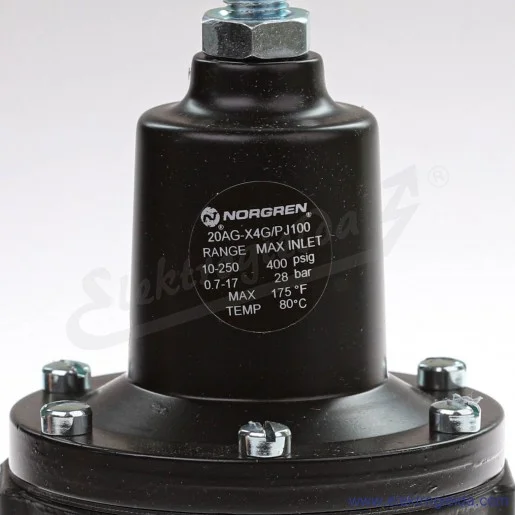 Reduktor 20AG-X4G-PJ100, G1/2, zakres regulacji ciśnienia 7-16 Bar, 3600 l/min, bez manometru Reduktor 20AG-X4G-PJ100, G1/2, zakres regulacji ciśnienia 7-16 Bar, 3600 l/min, bez manometru