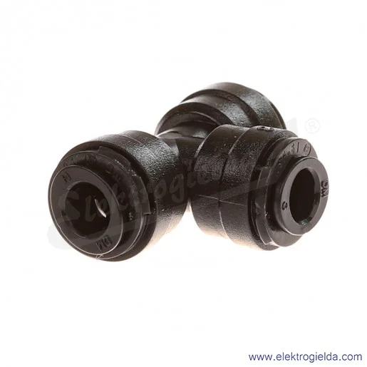 Trójnik wtykowy T D00600600, na przewód Fi 6, wykonanie z acetalu, przeznaczony dla przemysłu spożywczego Trójnik wtykowy T D00600600, na przewód Fi 6, wykonanie z acetalu, przeznaczony dla przemysłu spożywczego