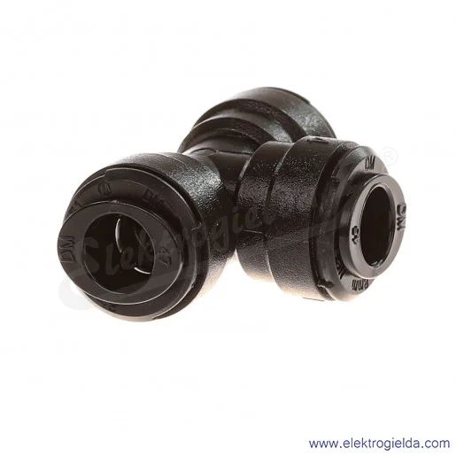 Trójnik wtykowy T D00600800, na przewód Fi 8, wykonanie z acetalu, przeznaczony dla przemysłu spożywczego Trójnik wtykowy T D00600800, na przewód Fi 8, wykonanie z acetalu, przeznaczony dla przemysłu spożywczego