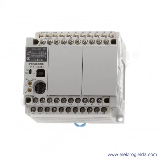 Sterownik PLC FP-XC30RD 32 tysiące kroków 16x wejść napięciowych, 14x wyjść przekaźnikowych/tranzystorowych Sterownik PLC FP-XC30RD 32 tysiące kroków 16x wejść napięciowych, 14x wyjść przekaźnikowych/tranzystorowych