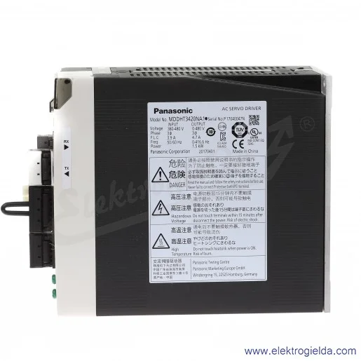 Napęd servo MDDHT3420NA1, Sieciowy sterownik serwo MINAS A5N RTEX, 1 do 1,5kW, 3-fazowy 400V Napęd servo MDDHT3420NA1, Sieciowy sterownik serwo MINAS A5N RTEX, 1 do 1,5kW, 3-fazowy 400V