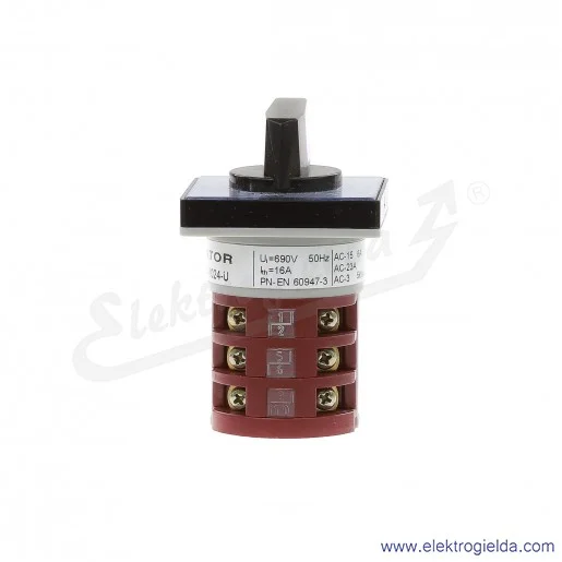 Łącznik krzywkowy 4G10-1024-U /0-B/ "0"-4 styki, "B"-1 styk Łącznik krzywkowy 4G10-1024-U /0-B/ "0"-4 styki, "B"-1 styk