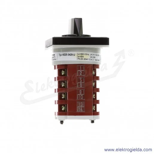 Łącznik krzywkowy 4G25-3429-U-R114 bez obudowy /1-0-2/ 25A Łącznik krzywkowy 4G25-3429-U-R114 bez obudowy /1-0-2/ 25A