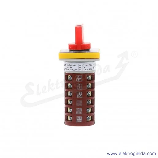 Łącznik krzywkowy 4G10-1951-U S6 "RĘCZNY-LOKAL-ZDALNY" zamykanie na kłódkę, bez obudowy Łącznik krzywkowy 4G10-1951-U S6 "RĘCZNY-LOKAL-ZDALNY" zamykanie na kłódkę, bez obudowy