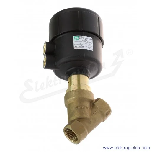 Zawór skośny grzybkowy 8450300.0000.00000, 2/2 NC, G3/4, monostabilny, 0-10 Bar, zasilanie pilota 3.5-10 Bar, 166.6 l/min, Busch Zawór skośny grzybkowy 8450300.0000.00000, 2/2 NC, G3/4, monostabilny, 0-10 Bar, zasilanie pilota 3.5-10 Bar, 166.6 l/min, Busch