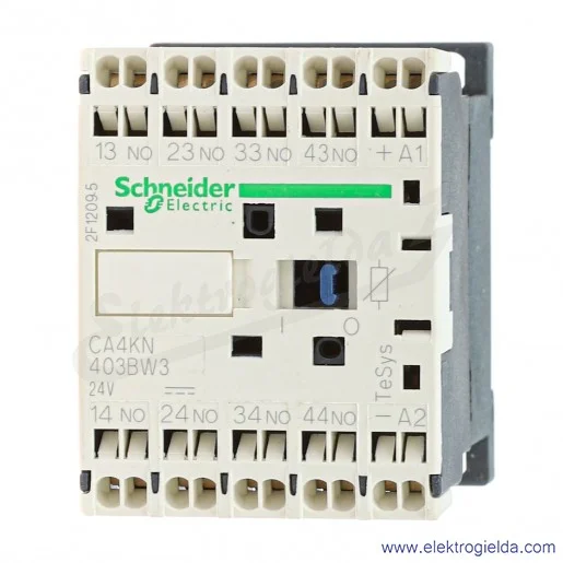 CA4KN403BW3 4Z+0R 10A 24 VDC Stycznik miniaturowy pomocniczy, zaciski sprężynowe, wbudowana dwukierunkowa dioda tłumiąca CA4KN403BW3 4Z+0R 10A 24 VDC Stycznik miniaturowy pomocniczy, zaciski sprężynowe, wbudowana dwukierunkowa dioda tłumiąca