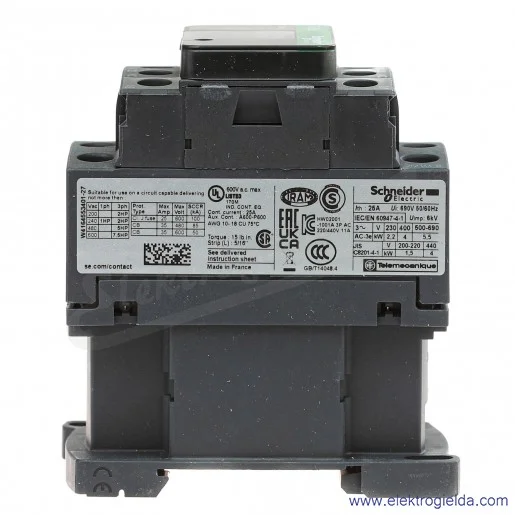 LC1D09P7 1z+1r 4kW 25A Uc 230 VAC 50/60Hz Stycznik zaciski śrubowe LC1D09P7 1z+1r 4kW 25A Uc 230 VAC 50/60Hz Stycznik zaciski śrubowe