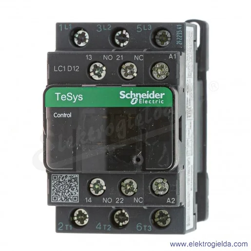LC1D12E7 1z+1r 5,5kW 25A Uc 48 VAC 50/60Hz, Stycznik zaciski śrubowe LC1D12E7 1z+1r 5,5kW 25A Uc 48 VAC 50/60Hz, Stycznik zaciski śrubowe