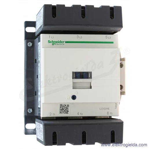 LC1D115P7 1z+1r 55kW 200A Uc 230 VAC 50/60Hz Stycznik zaciski śrubowe LC1D115P7 1z+1r 55kW 200A Uc 230 VAC 50/60Hz Stycznik zaciski śrubowe