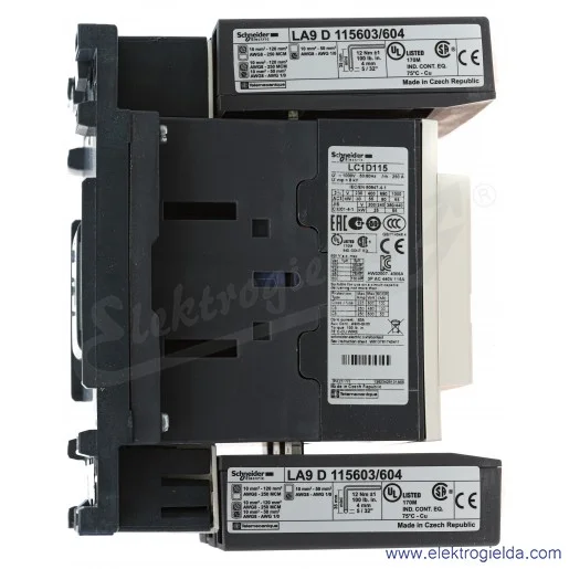 LC1D115P7 1z+1r 55kW 200A Uc 230 VAC 50/60Hz Stycznik zaciski śrubowe LC1D115P7 1z+1r 55kW 200A Uc 230 VAC 50/60Hz Stycznik zaciski śrubowe
