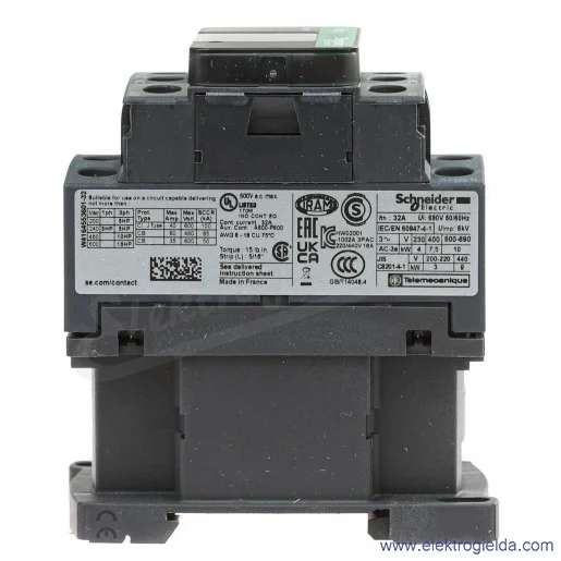 LC1D18B7 1z+1r 7,5kW 32A Uc 24 VAC 50/60Hz, Stycznik zaciski śrubowe LC1D18B7 1z+1r 7,5kW 32A Uc 24 VAC 50/60Hz, Stycznik zaciski śrubowe