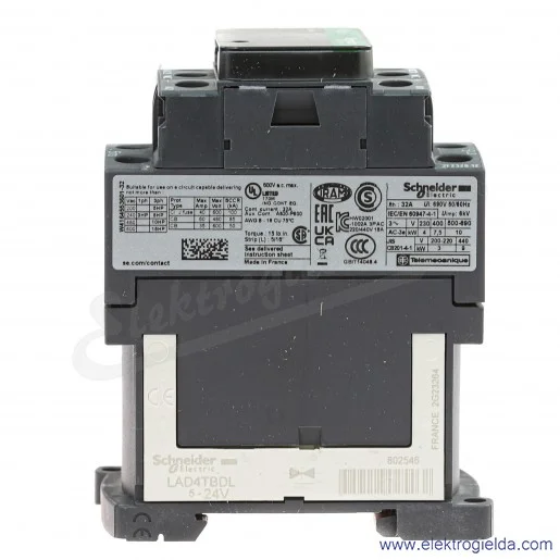 LC1D18BD 1z+1r 7,5KW 32A Uc 24VDC Stycznik zaciski śrubowe LC1D18BD 1z+1r 7,5KW 32A Uc 24VDC Stycznik zaciski śrubowe