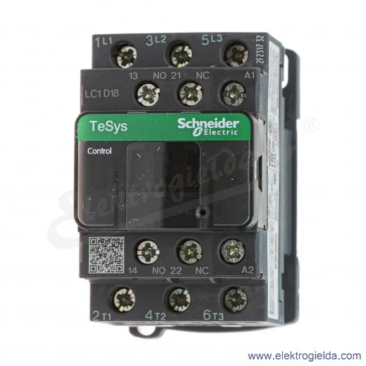 LC1D18V7 1z+1r 7,5kW 32A Uc 400 VAC 50/60Hz, Stycznik zaciski śrubowe LC1D18V7 1z+1r 7,5kW 32A Uc 400 VAC 50/60Hz, Stycznik zaciski śrubowe