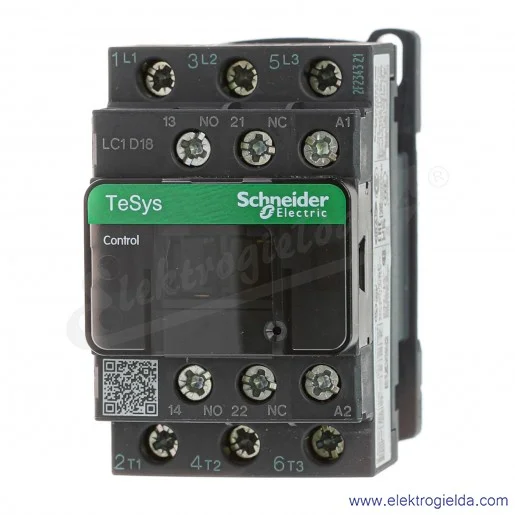 LC1D18P7 1z+1r 7,5kW 32A Uc 230 VAC 50/60Hz, Stycznik zaciski śrubowe LC1D18P7 1z+1r 7,5kW 32A Uc 230 VAC 50/60Hz, Stycznik zaciski śrubowe