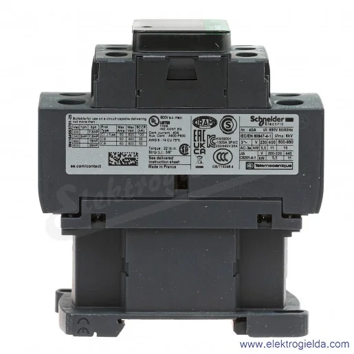 LC1D25B7 1z+1r 11kW 40A Uc 24 VAC 50/60Hz, Stycznik zaciski śrubowe LC1D25B7 1z+1r 11kW 40A Uc 24 VAC 50/60Hz, Stycznik zaciski śrubowe