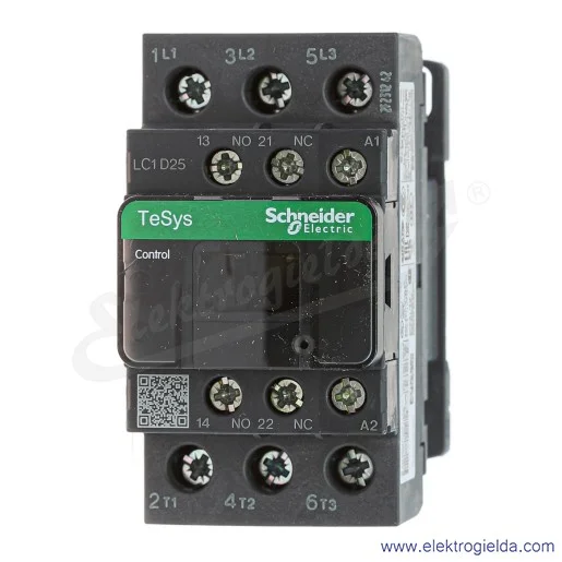 LC1D25E7 1z+1r 11kW 40A Uc 48 VAC 50/60Hz Stycznik zaciski śrubowe LC1D25E7 1z+1r 11kW 40A Uc 48 VAC 50/60Hz Stycznik zaciski śrubowe