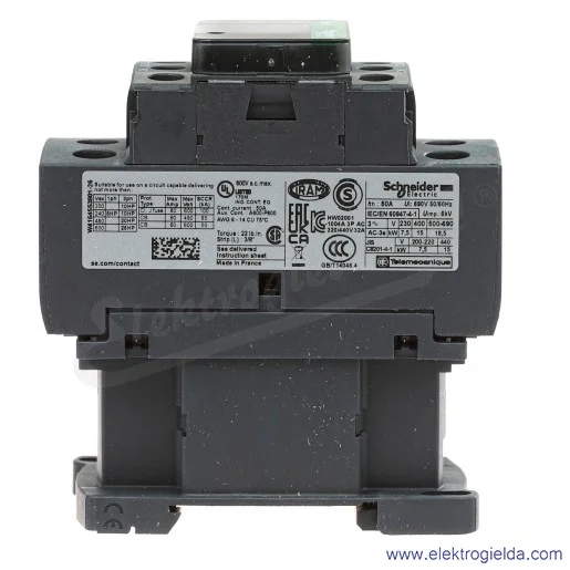 LC1D32P5 1z+1r 15kW 50A Uc 230 VAC 50Hz Stycznik zaciski śrubowe LC1D32P5 1z+1r 15kW 50A Uc 230 VAC 50Hz Stycznik zaciski śrubowe