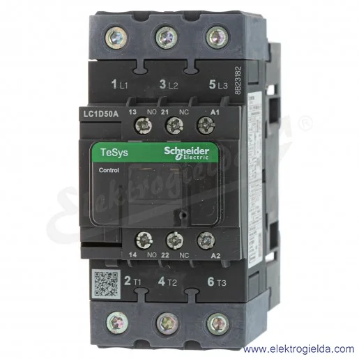 LC1D50AF7 1z+1r 22kW 80A Uc 110 VAC 50/60Hz Stycznik zaciski śrubowe LC1D50AF7 1z+1r 22kW 80A Uc 110 VAC 50/60Hz Stycznik zaciski śrubowe