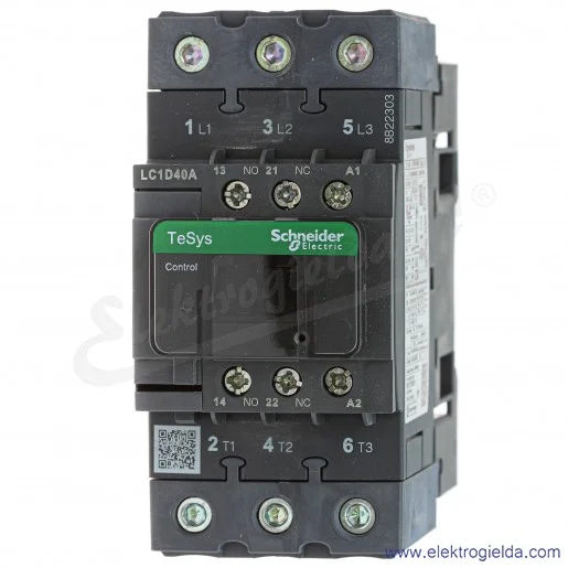 LC1D40AF7 1z+1r 18,5kW 60A Uc 110 VAC 50/60Hz Stycznik zaciski śrubowe LC1D40AF7 1z+1r 18,5kW 60A Uc 110 VAC 50/60Hz Stycznik zaciski śrubowe