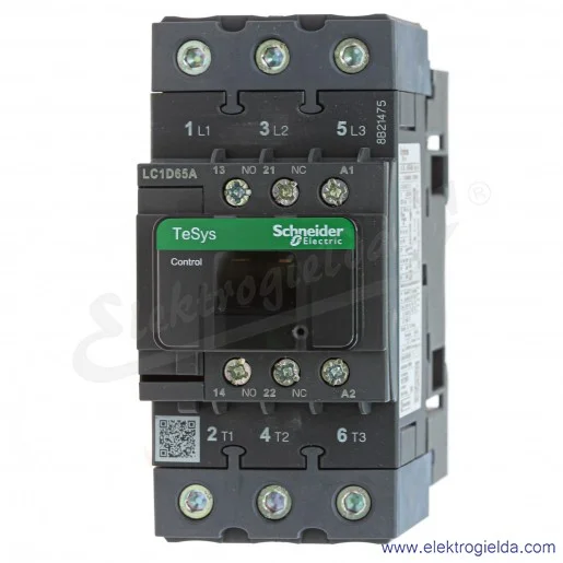 LC1D50AP7 1z+1r 22kW 80A Uc 230 VAC 50/60Hz Stycznik zaciski śrubowe LC1D50AP7 1z+1r 22kW 80A Uc 230 VAC 50/60Hz Stycznik zaciski śrubowe