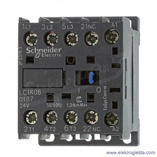 LC1K0601B7 1NC 2,2kW 20A Uc 24 VAC 50/60Hz Stycznik miniaturowy, zaciski śrubowe LC1K0601B7 1NC 2,2kW 20A Uc 24 VAC 50/60Hz Stycznik miniaturowy, zaciski śrubowe