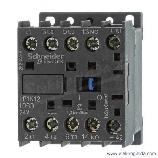 LP1K1210BD 1NO 5,5kW 20A Uc 24 VDC Stycznik miniaturowy, zaciski śrubowe LP1K1210BD 1NO 5,5kW 20A Uc 24 VDC Stycznik miniaturowy, zaciski śrubowe