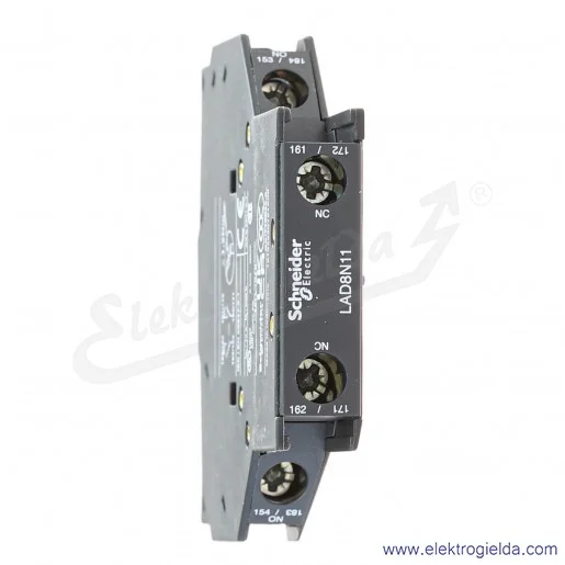 LAD8N11 1Z + 1R Blok styków pomocniczych montaż boczny do LC1D, CAD LAD8N11 1Z + 1R Blok styków pomocniczych montaż boczny do LC1D, CAD