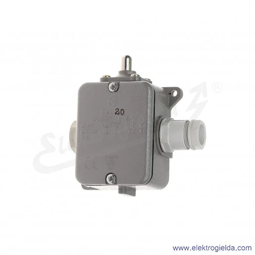 Łącznik krańcowy LK-20 w obudowie metalowej z popychaczem 1NO+1NC Łącznik krańcowy LK-20 w obudowie metalowej z popychaczem 1NO+1NC
