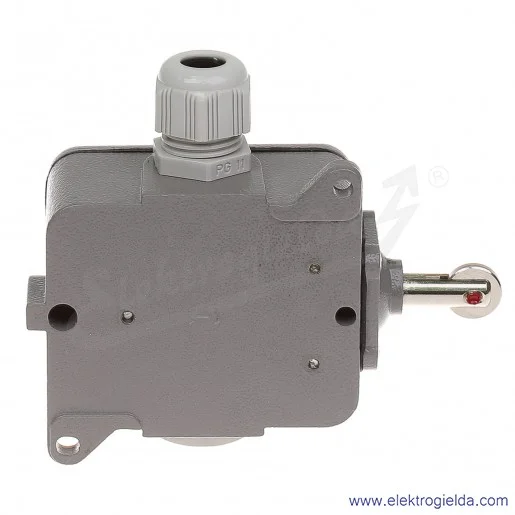 Łącznik krańcowy LK-10R w obudowie metalowej z popychaczem i rolką 1NO+1NC Łącznik krańcowy LK-10R w obudowie metalowej z popychaczem i rolką 1NO+1NC