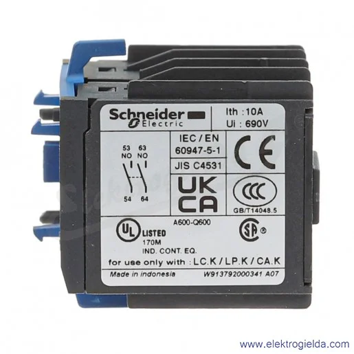 LA1KN20 2 zwierne Blok styków pomocniczych, zaciski śrubowe LA1KN20 2 zwierne Blok styków pomocniczych, zaciski śrubowe