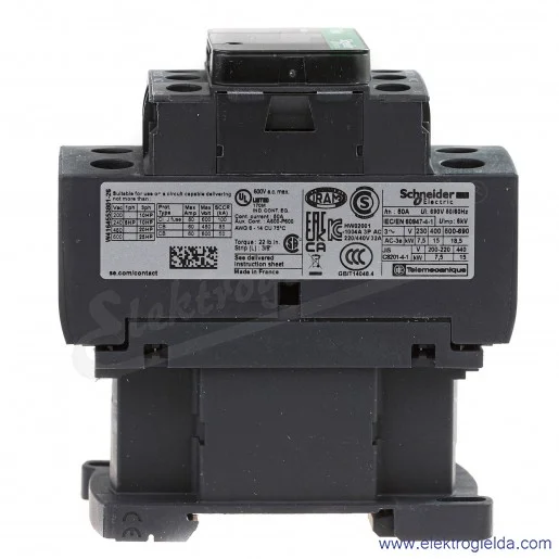 LC1D32B7 1z+1r 15kW 50A Uc   24 VAC 50/60Hz Stycznik zaciski śrubowe LC1D32B7 1z+1r 15kW 50A Uc   24 VAC 50/60Hz Stycznik zaciski śrubowe