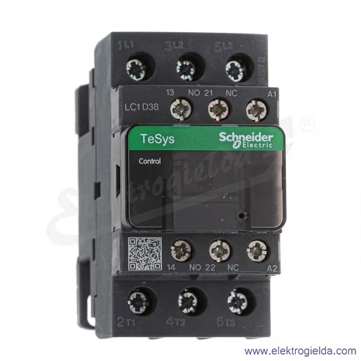 LC1D38P7 1z+1r 18,5kW 50A Uc 230 VAC 50/60Hz Stycznik zaciski śrubowe LC1D38P7 1z+1r 18,5kW 50A Uc 230 VAC 50/60Hz Stycznik zaciski śrubowe