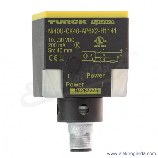 Czujnik indukcyjny 1623641 NI40U-CK40-AP6X2-H1141 prostopadłościan 65x40x40mm PNP NO, zasięg Sn 40mm Czujnik indukcyjny 1623641 NI40U-CK40-AP6X2-H1141 prostopadłościan 65x40x40mm PNP NO, zasięg Sn 40mm
