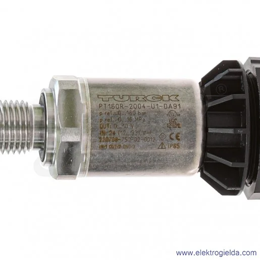 Przetwornik ciśnienia 6837695 PT160R-2004-U1-DA91 0-160Bar, zasilanie 12.33VDC, wyjście analogowe 0-10V, przyłącze G1/4" Przetwornik ciśnienia 6837695 PT160R-2004-U1-DA91 0-160Bar, zasilanie 12.33VDC, wyjście analogowe 0-10V, przyłącze G1/4"