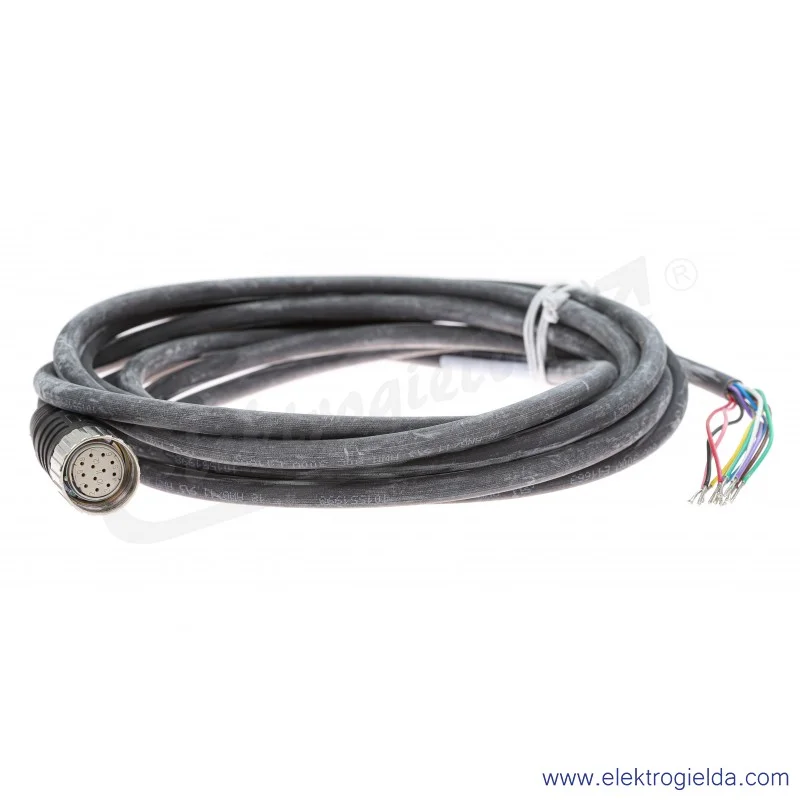 Przewód 6631124 CKCM12-11-5/TXL ze złączem żeńskim M23 12-Pin do koncentratora, z wolnym końcem przewodów Przewód 6631124 CKCM12-11-5/TXL ze złączem żeńskim M23 12-Pin do koncentratora, z wolnym końcem przewodów