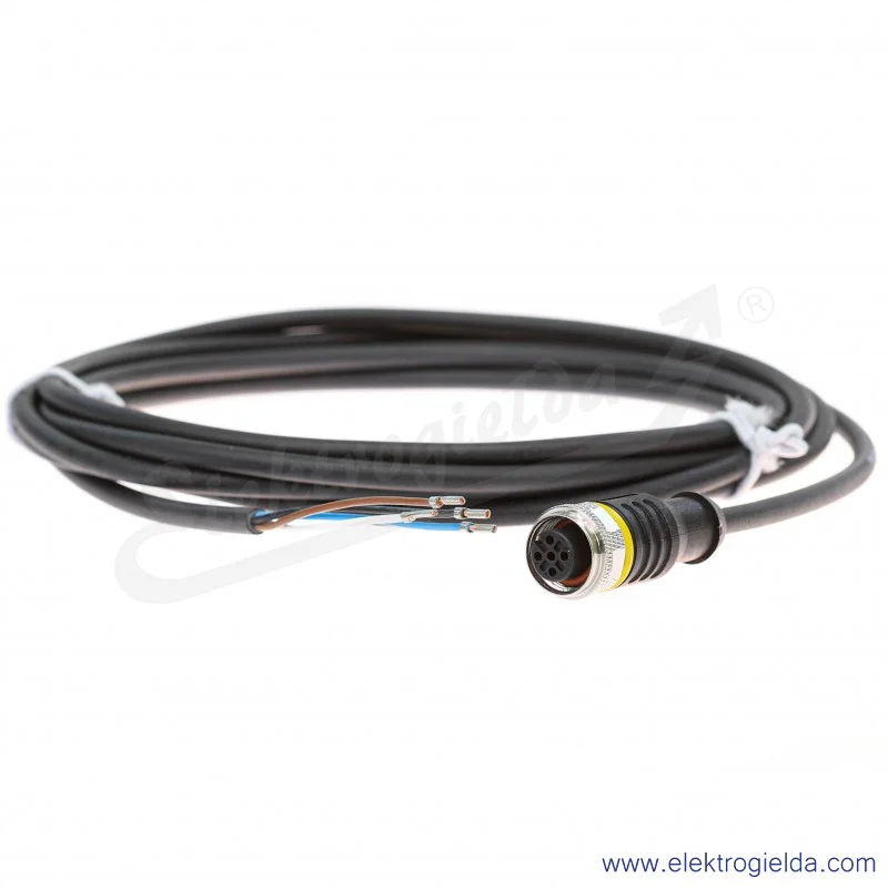 Kabel z gniazdem 6626668 RKC4.4T-3/TXL PUR, 4-żyłowy, przewód 3m, złącze M12, żeńskie, proste Kabel z gniazdem 6626668 RKC4.4T-3/TXL PUR, 4-żyłowy, przewód 3m, złącze M12, żeńskie, proste