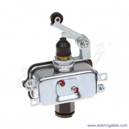 Łącznik krańcowy MP0-5 w obudowie metalowej z napędem teleskopowym i dźwignią z rolką 1Z+1R Łącznik krańcowy MP0-5 w obudowie metalowej z napędem teleskopowym i dźwignią z rolką 1Z+1R