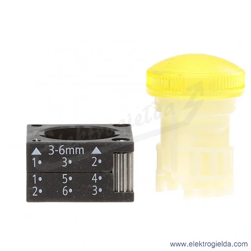 Główka lampki 3SB3001-6BA30 żółta 40mm, otwór fi 22mm Główka lampki 3SB3001-6BA30 żółta 40mm, otwór fi 22mm