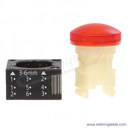 Główka lampki 3SB3001-6BA20 czerwona 40mm, otwór fi 22mm Główka lampki 3SB3001-6BA20 czerwona 40mm, otwór fi 22mm