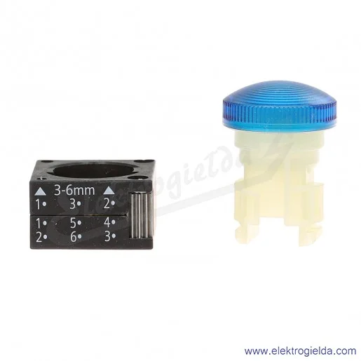 Główka lampki 3SB30016BA50 3SB3001-6BA50 niebieska 40mm, otwór fi 22mm Główka lampki 3SB30016BA50 3SB3001-6BA50 niebieska 40mm, otwór fi 22mm